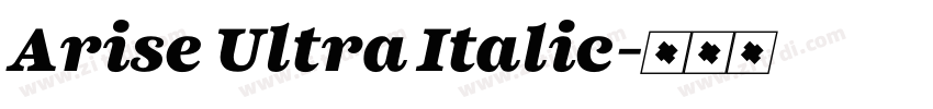 Arise Ultra Italic字体转换